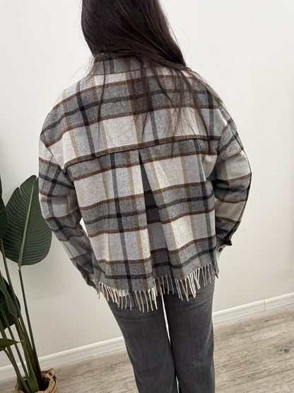 Vicolo - Camicia Quadri Frange