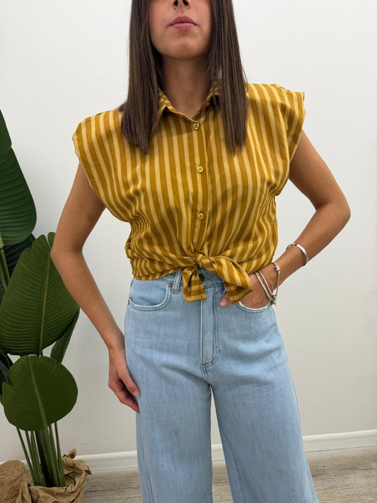 Haveone - Camicia Riga Smanicata
