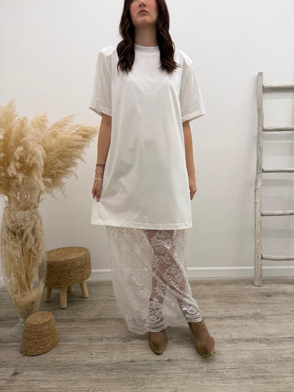 Haveone - Abito Pizzo+Tshirt