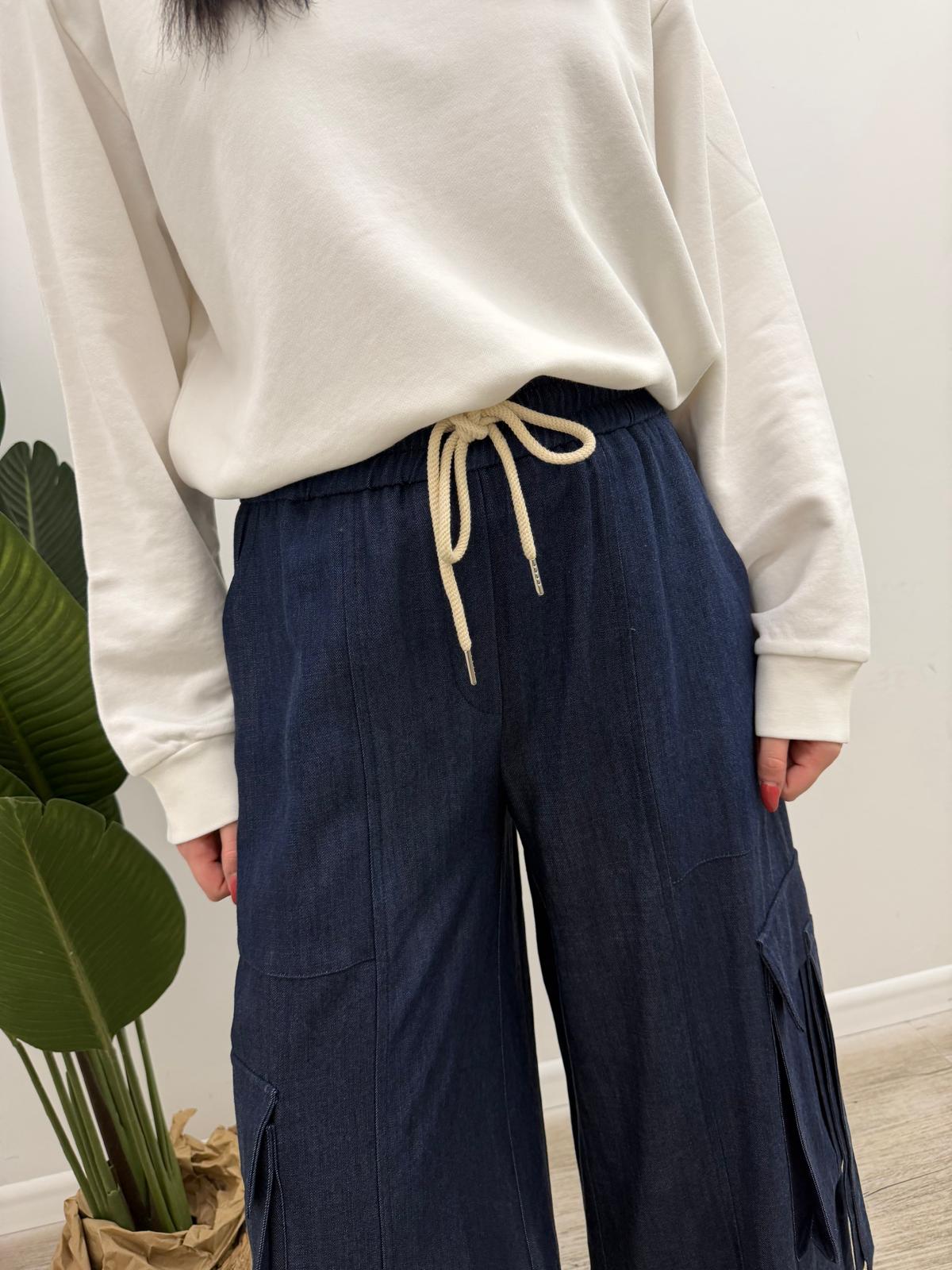 Tensione In - Pantalone Cargo Chambray