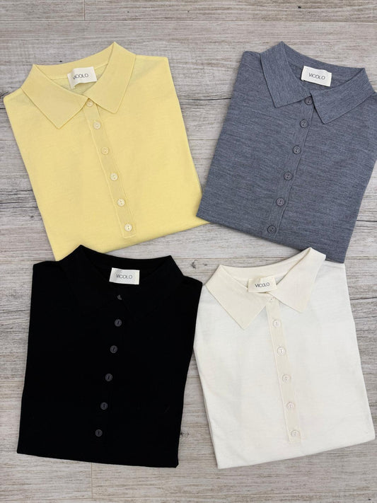 Vicolo - Pull Colletto Bottoni