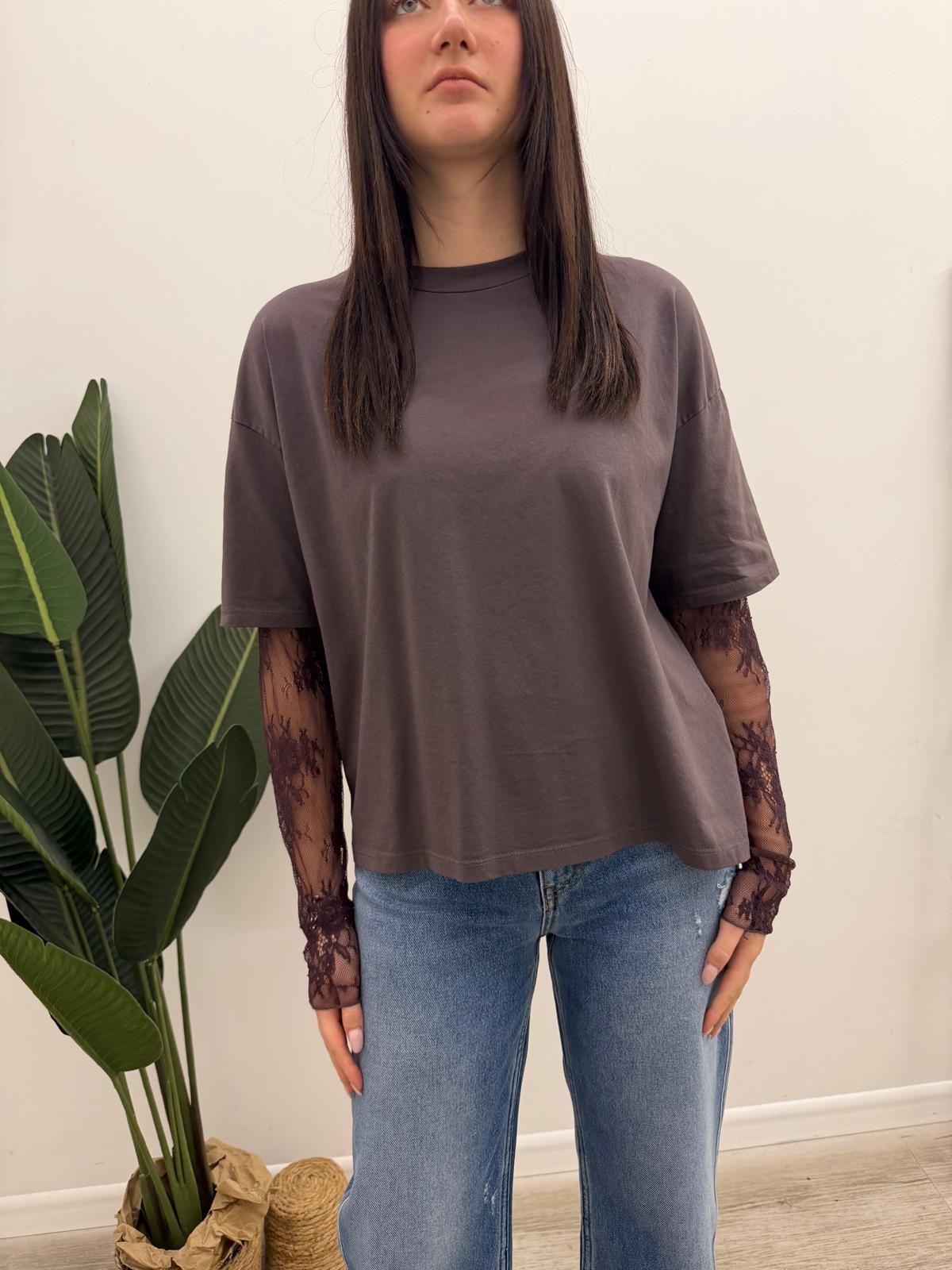Susy Mix - Tshirt Manica Pizzo
