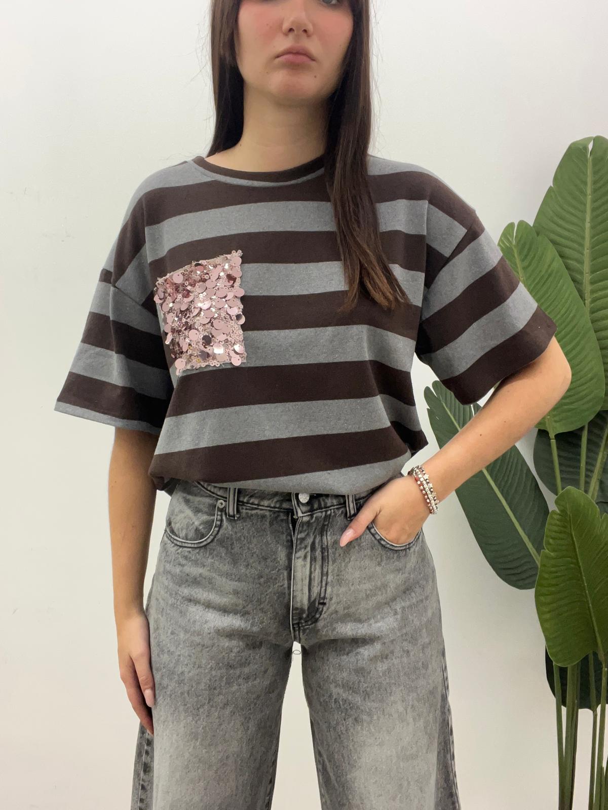 Susy Mix - Maglia Taschino Paillettes