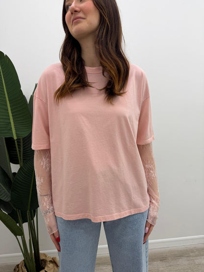 Susy Mix - Tshirt Manica Pizzo