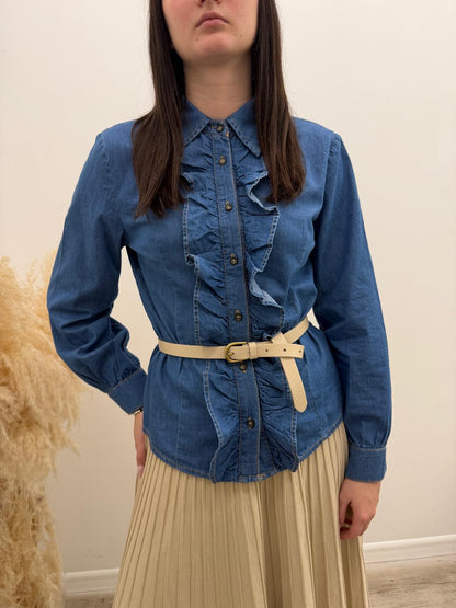 Susy Mix - Camicia Chambray Rouches